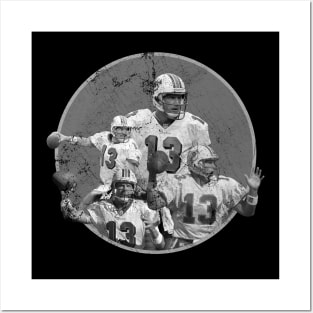 Dan Marino Retro Bootleg Monochrome Posters and Art